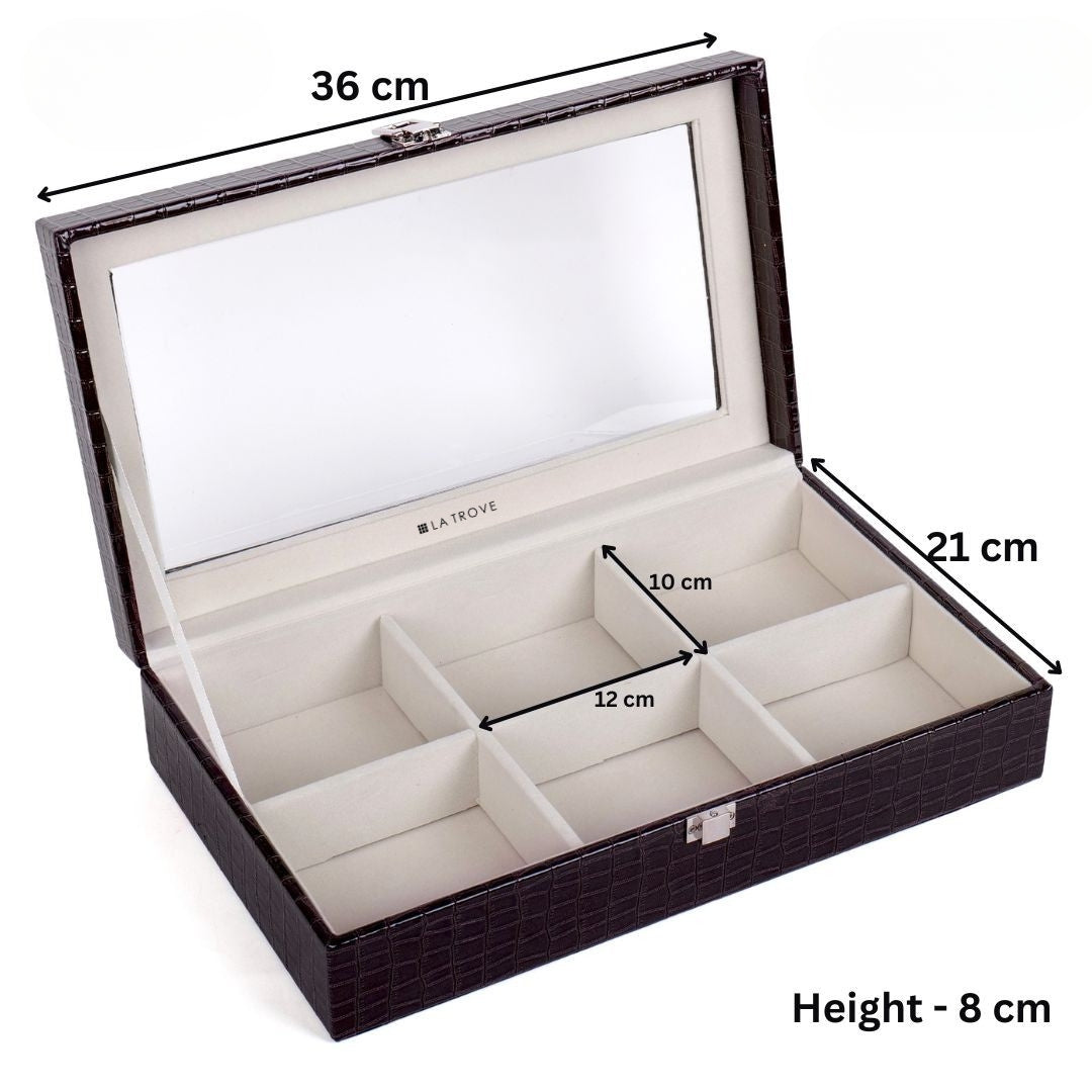 Premium 6 Slot Belt Box Glass